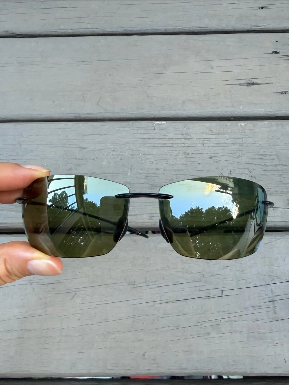 Maui Jim Lighthouse Polarized Rimless Sunglasses